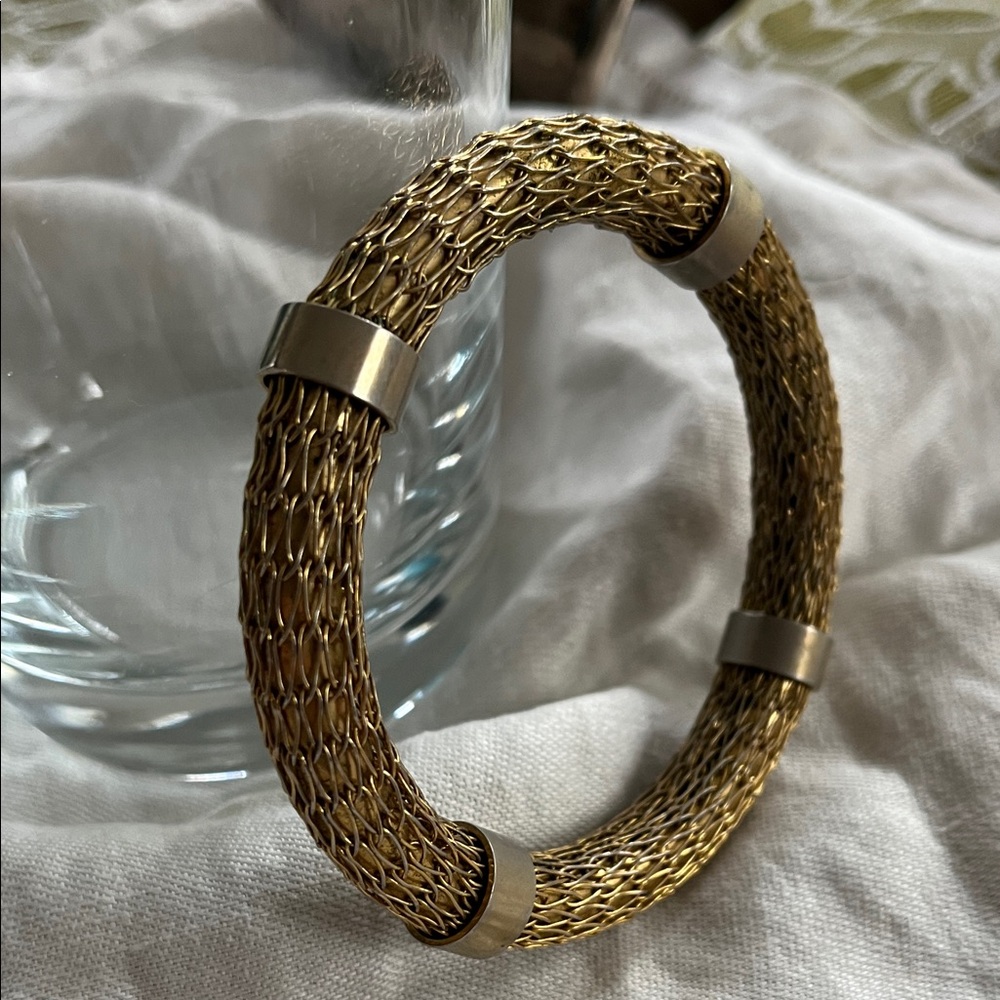 Vintage Elegant Gold Mesh Bracelet